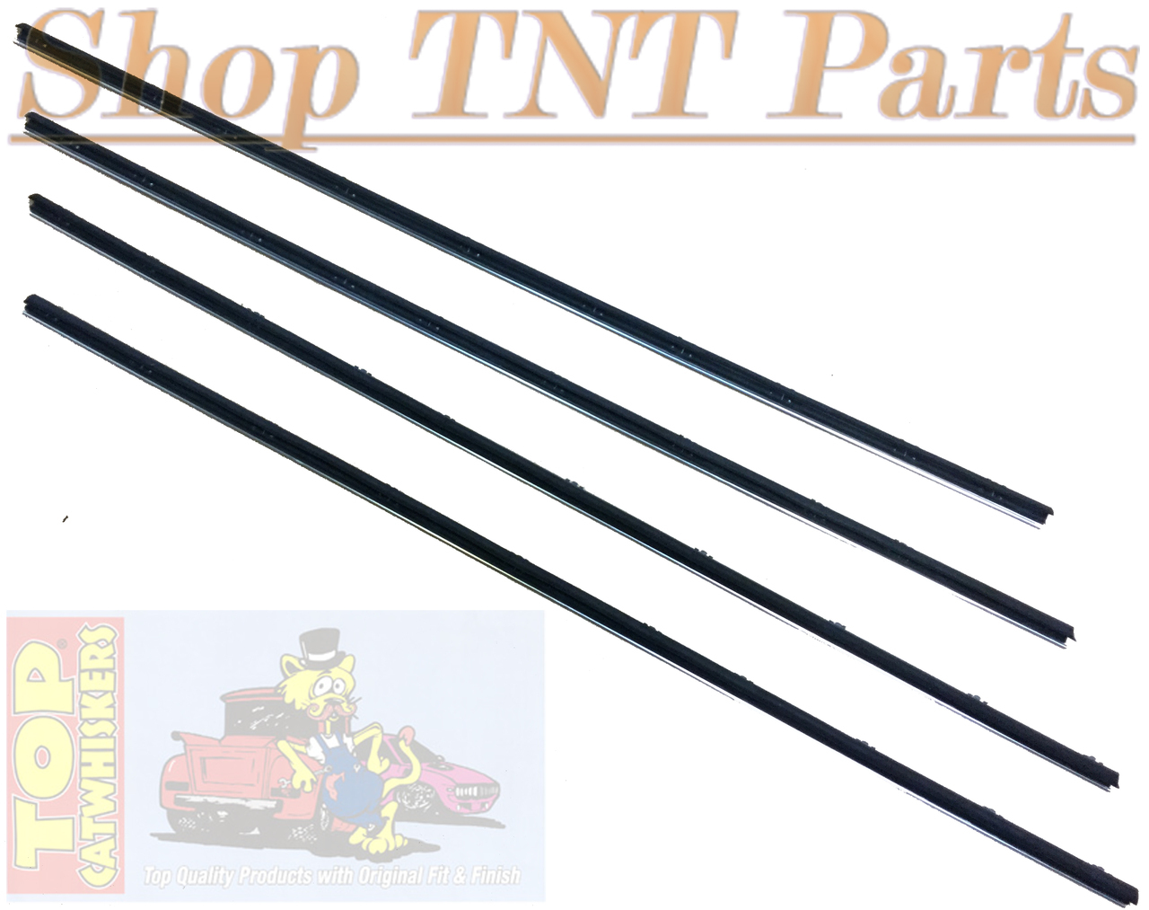 1970-1972 Dodge Demon 4 Pc Window Felt Set Cat Whiskers