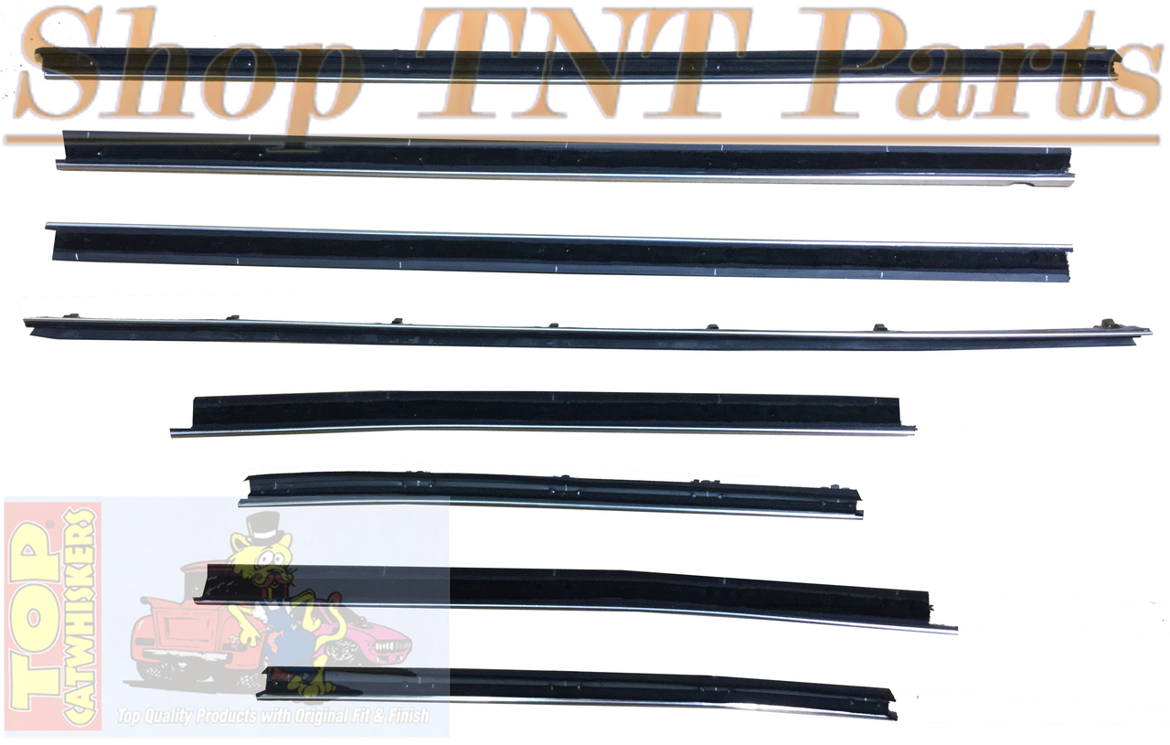 1968 Dodge Coronet Convertible 8pc Window Felt Set Cat Whiskers