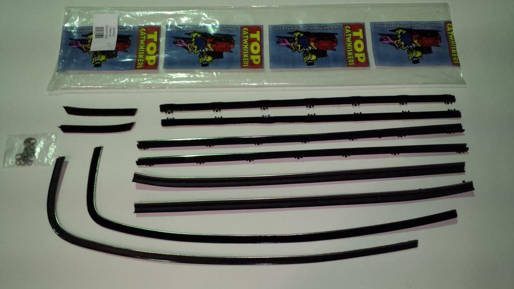1966-67 Dodge Charger Top Catwhiskers  Window Felts Fuzzies Sweeps