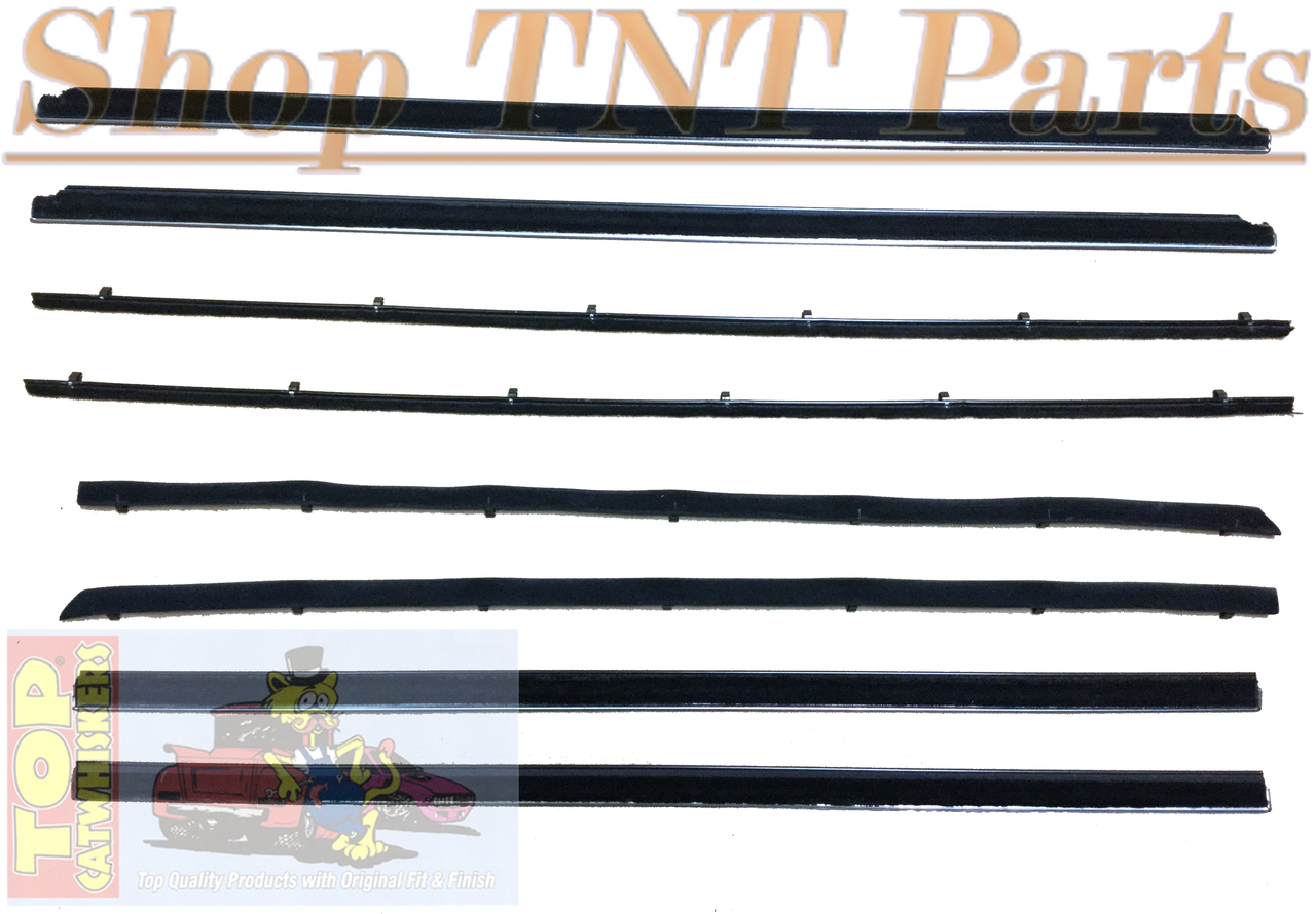 1965 Plymouth Savoy 2 Door Hardtop 8 Piece Window Felt Set Top Catwhiskers