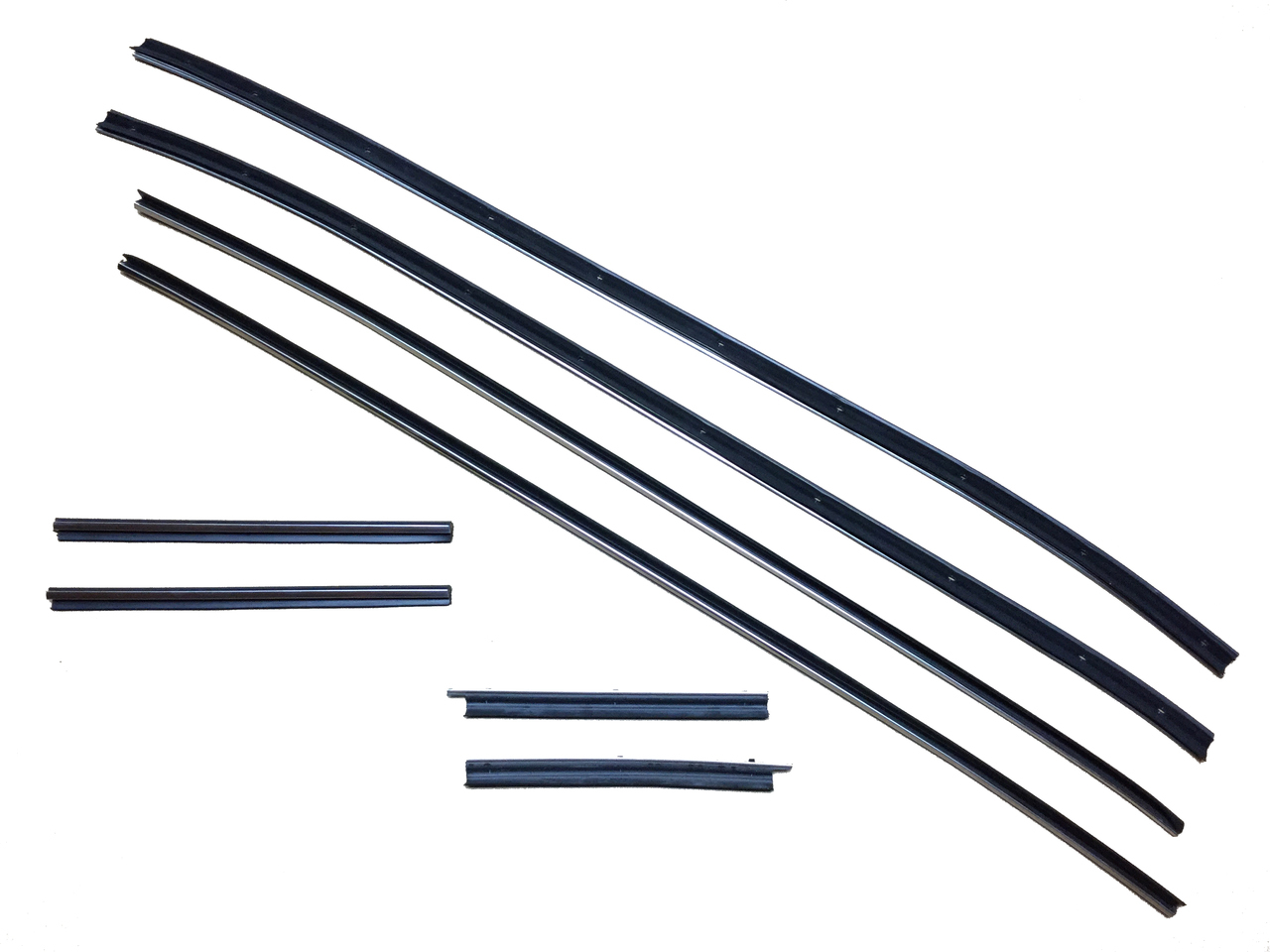 New Reproduction 1971-1974 Plymouth Cuda & Barracuda 8 Piece Window Felt Set Top Catwhiskers