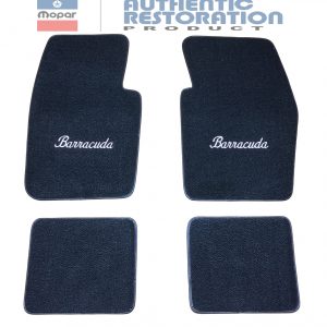 1964-1969 Plymouth Barracuda Floor Mat Set Choose Carpet Color & Logo 
