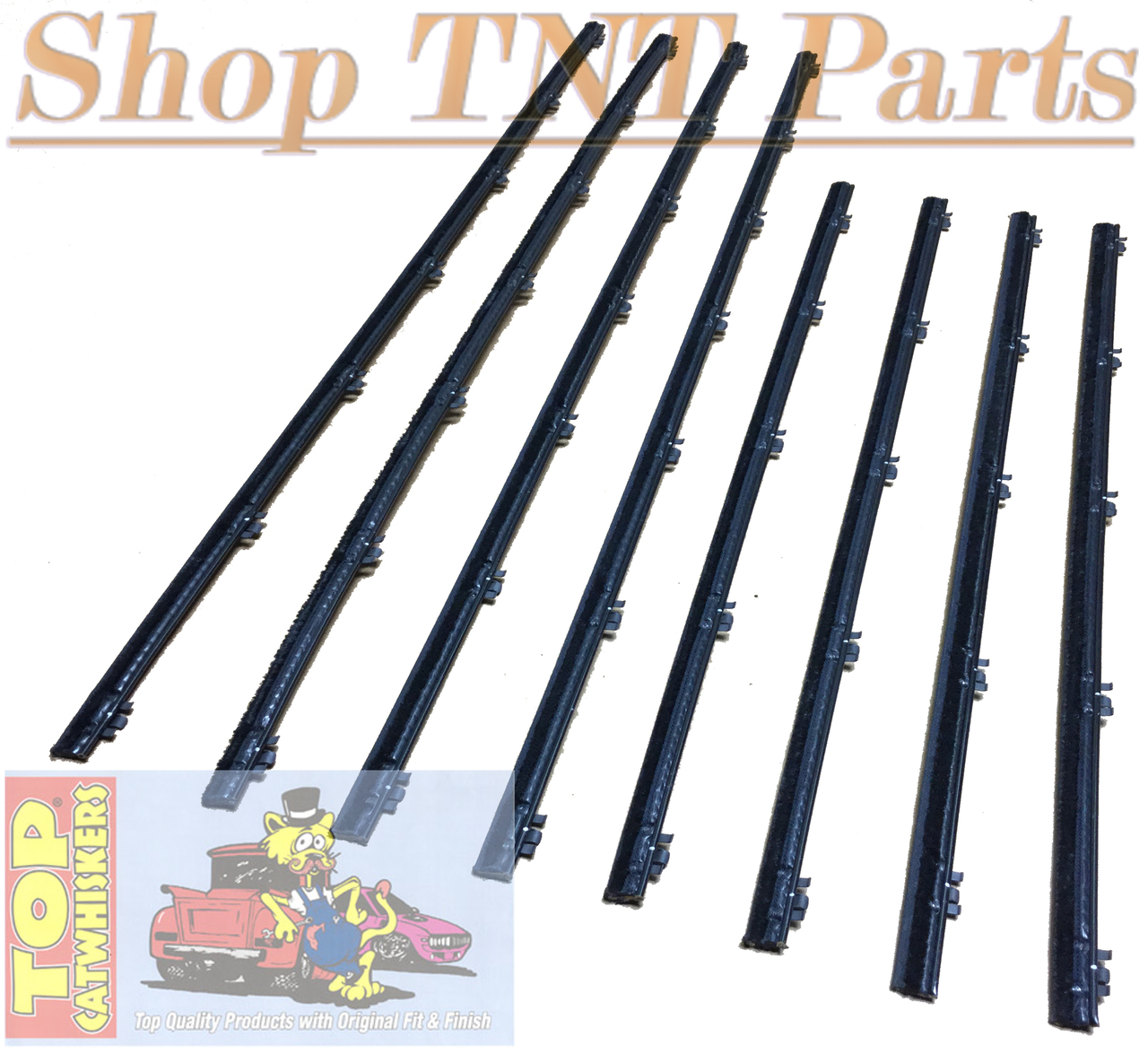 New Reproduction 1963-1966 Plymouth Valiant 2 Door Sedan 8 Piece Window Felt Set