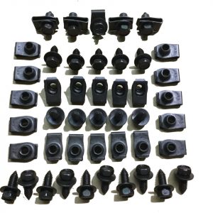 Universal Fender Mount Kit Black Bolts And U Nuts 5/16-18 50 Piece