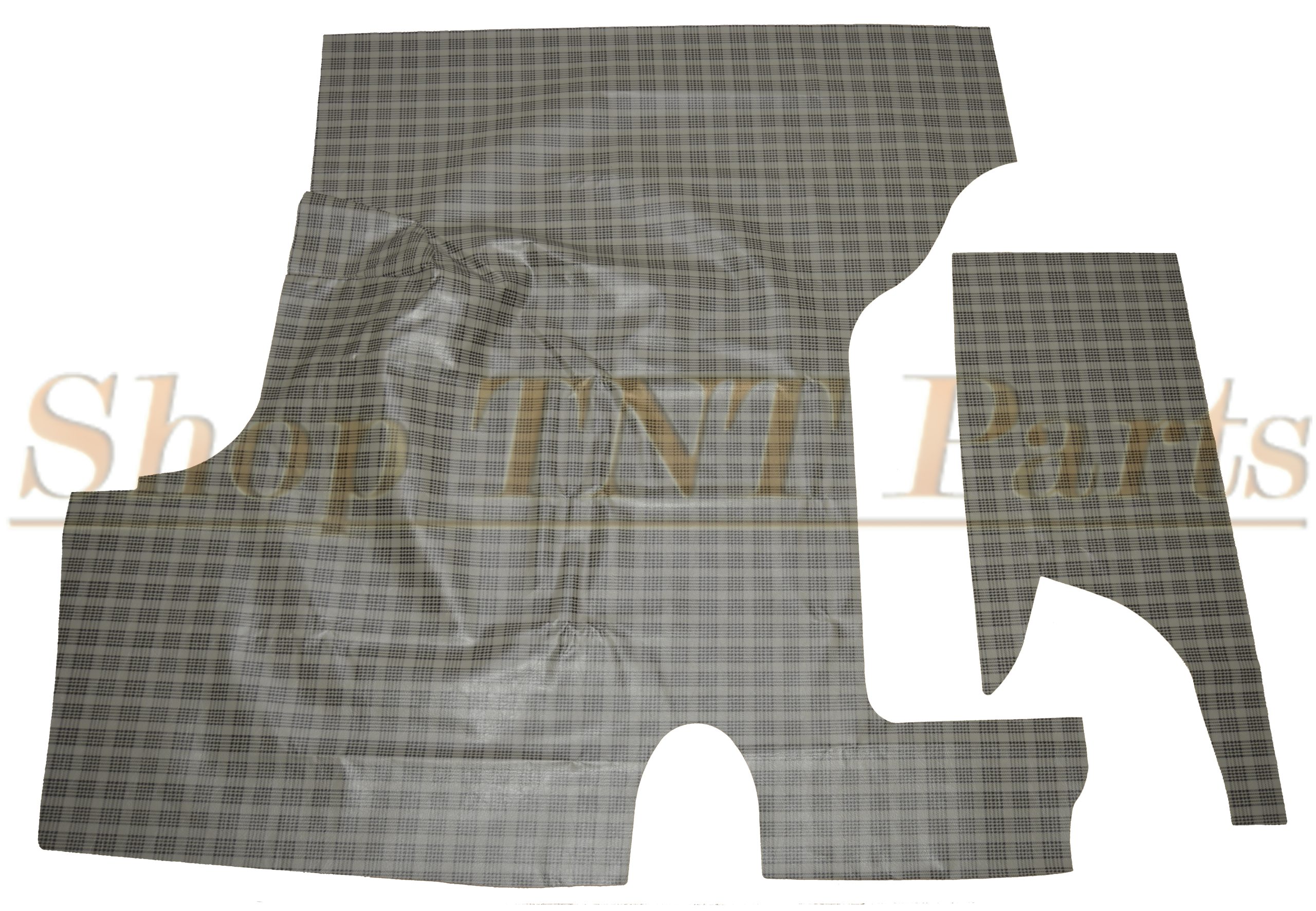 1955-1956 Ford Coupe And Convertible Vinyl Trunk Mat With Fleece Backing