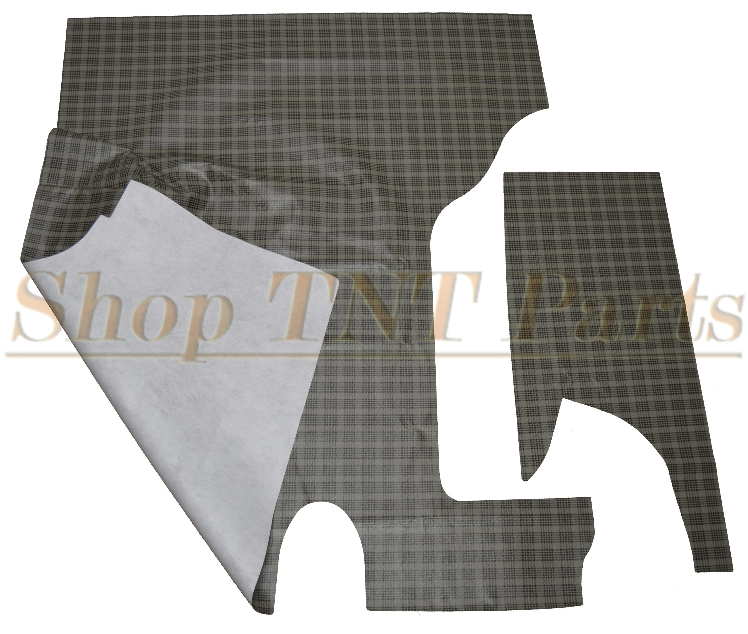 1955-1956 Ford Coupe & Convertible Trunk Mat Vinyl Plaid - Image 2