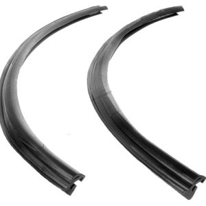New 1967-1972 Plymouth Valiant Quarter Window Roll-up Seals With Flocked Channels