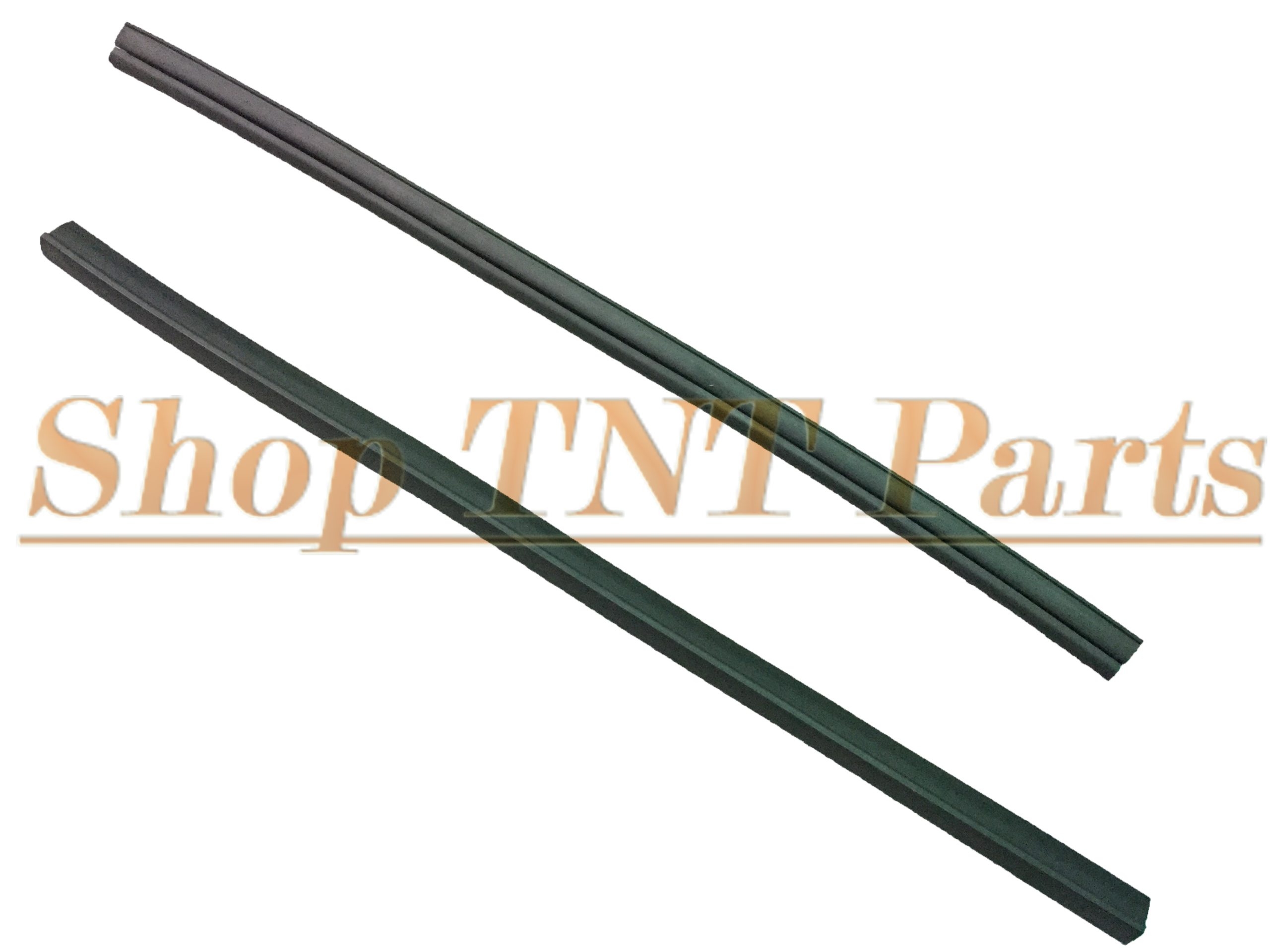 New 1970 Plymouth Superbird Quarter Window Roll-up Seals With Flocked Channels 