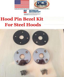 New Concours Quality 1970-1974 Mopar E Body Stainless Steel Hood Pin Bezel Kit