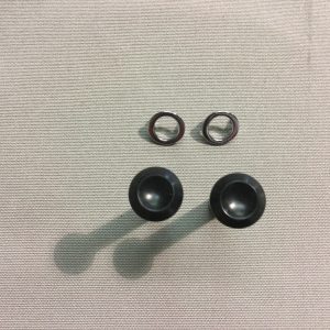 New Show Quality Reproduction 1968-1970 Mopar B Body Black Door Lock Knob Kit