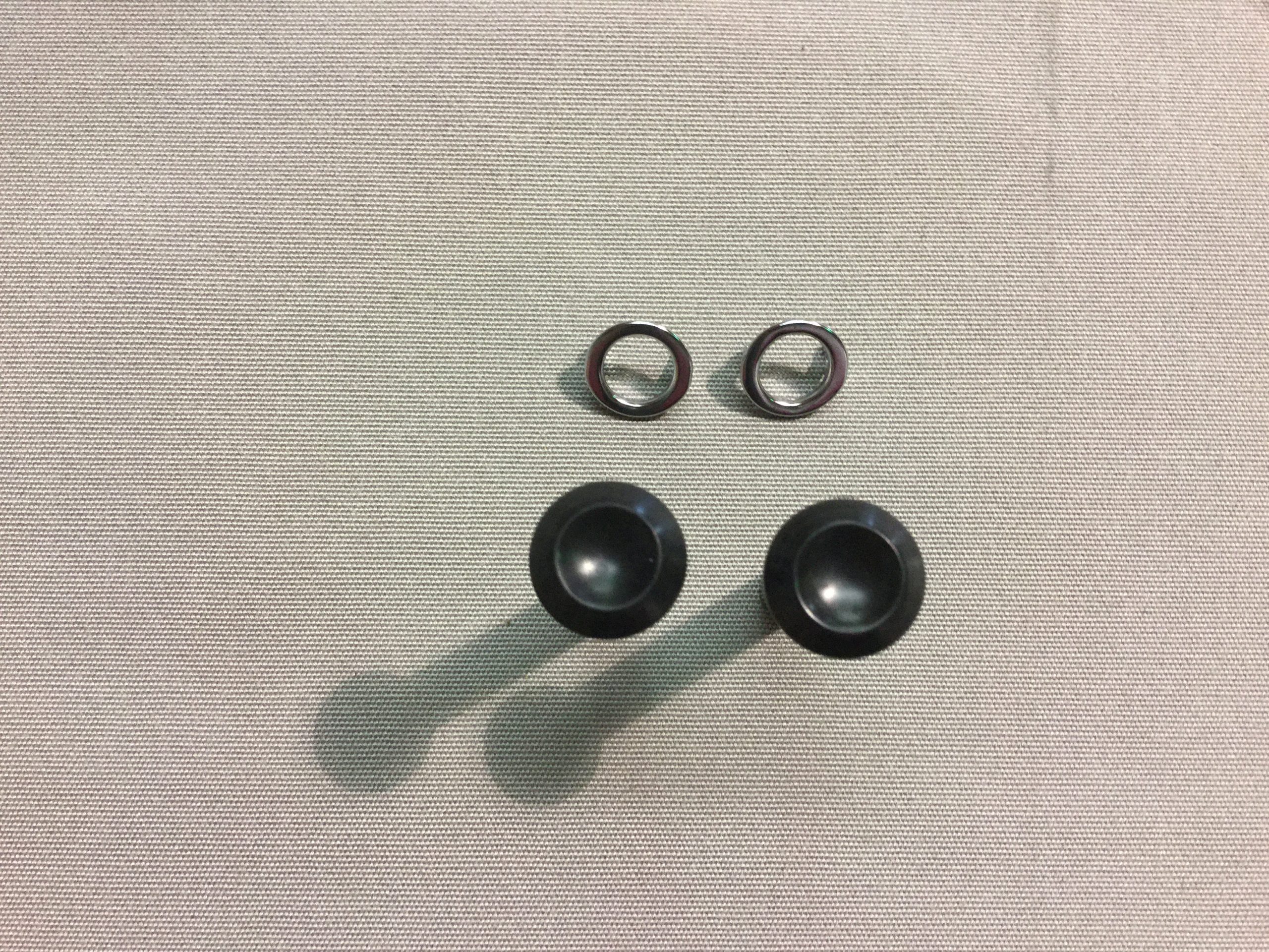 New Show Quality Reproduction 1968-1970 Mopar B Body Black Door Lock Knob Kit