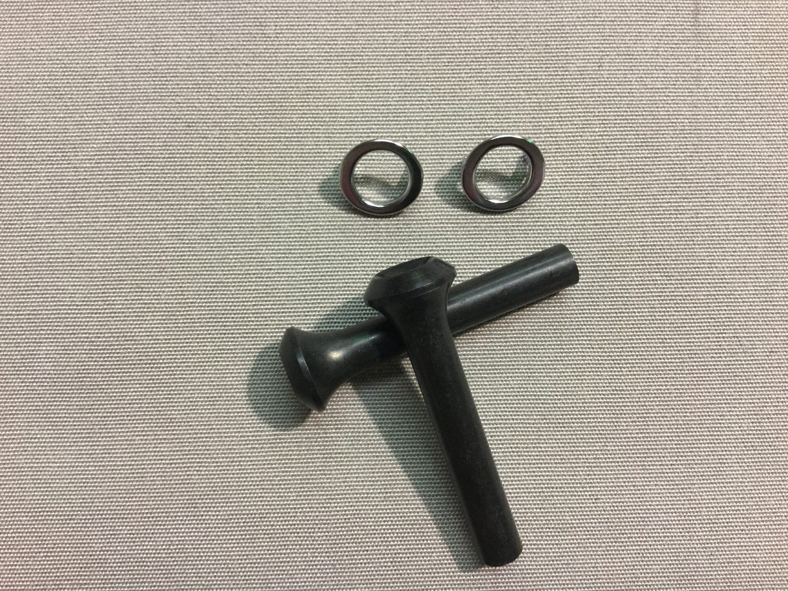 1968-1970 Mopar B Body Door Lock Knob Kit Black - Image 2