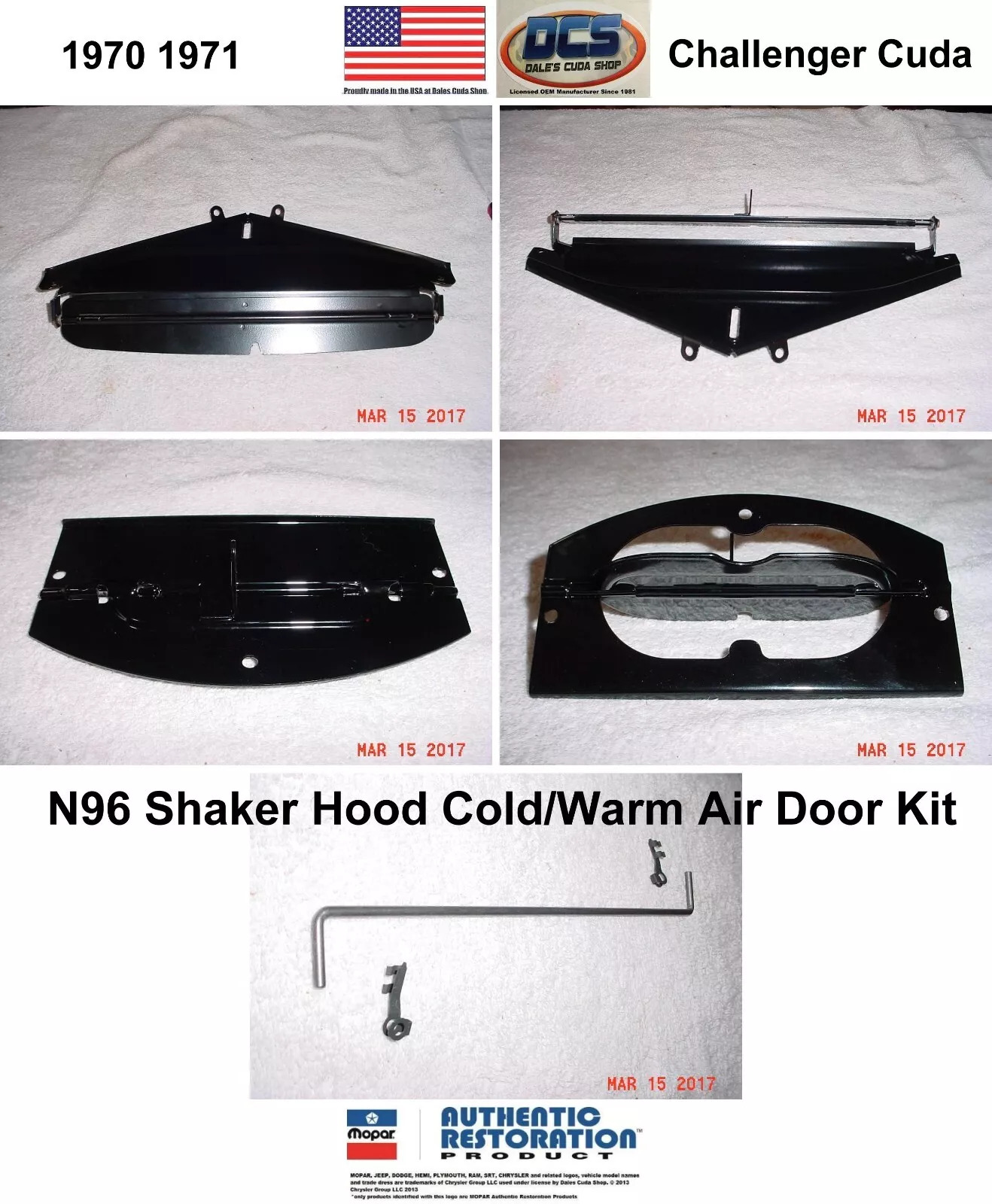 1970-1971 Mopar E Body Shaker Air Door Assembly Set | TNT Auto