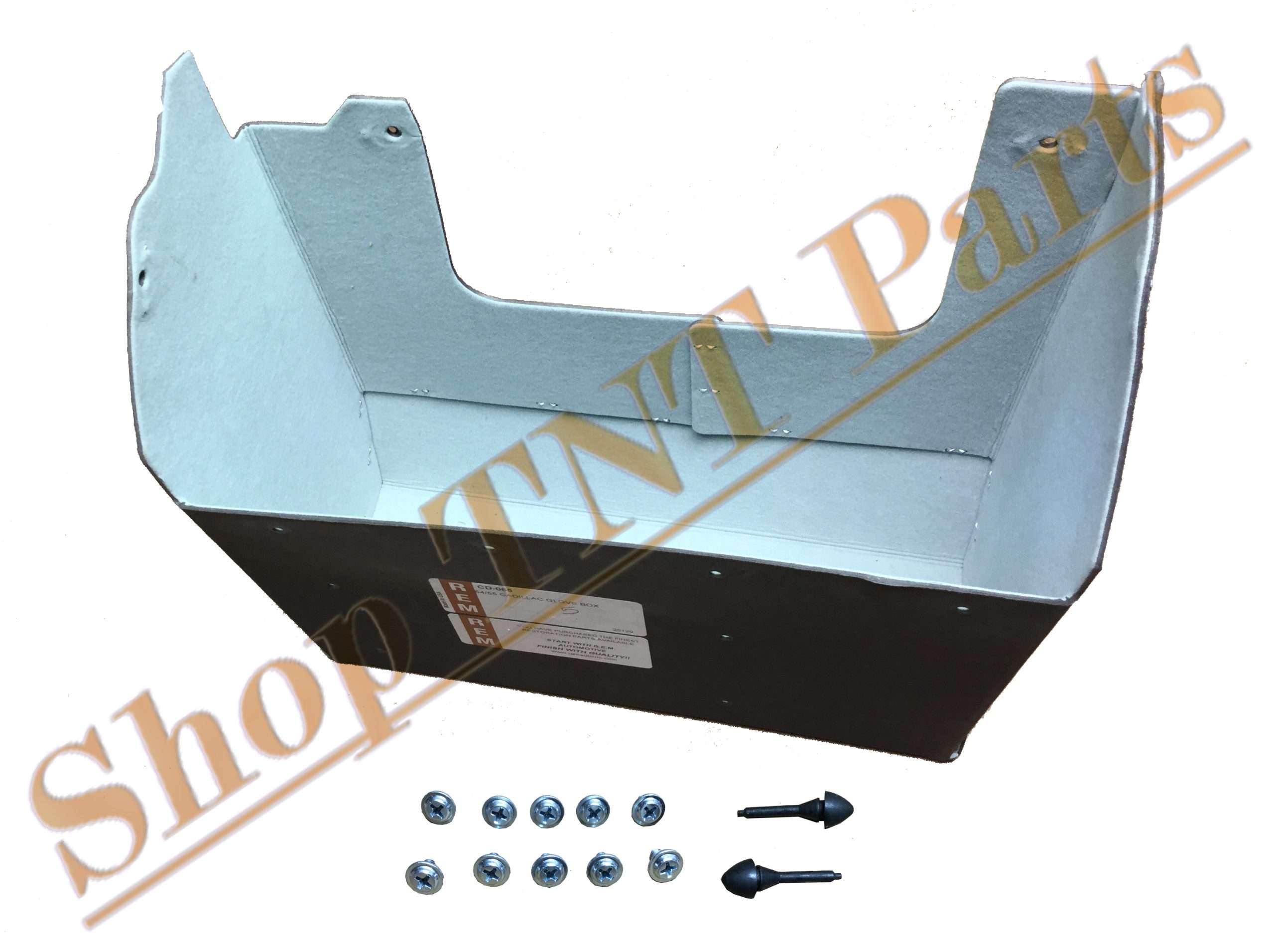 1954-1955 Cadillac Glove Box With Gray Felt Liner