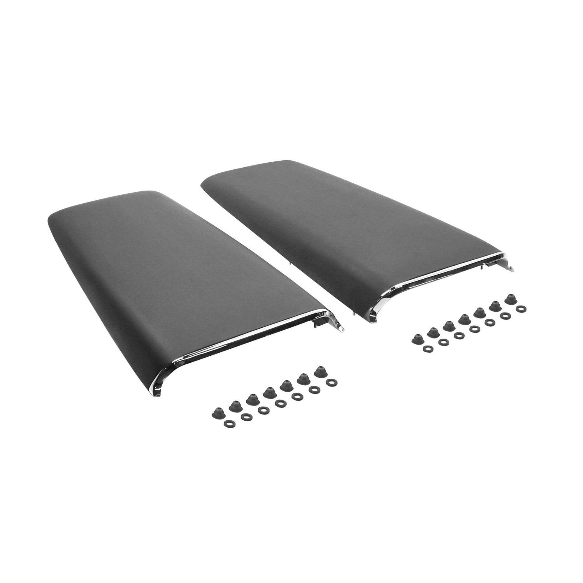 1969-1972 Mopar A & B Body Twin Hood Scoops With Chrome Bezels Licensed