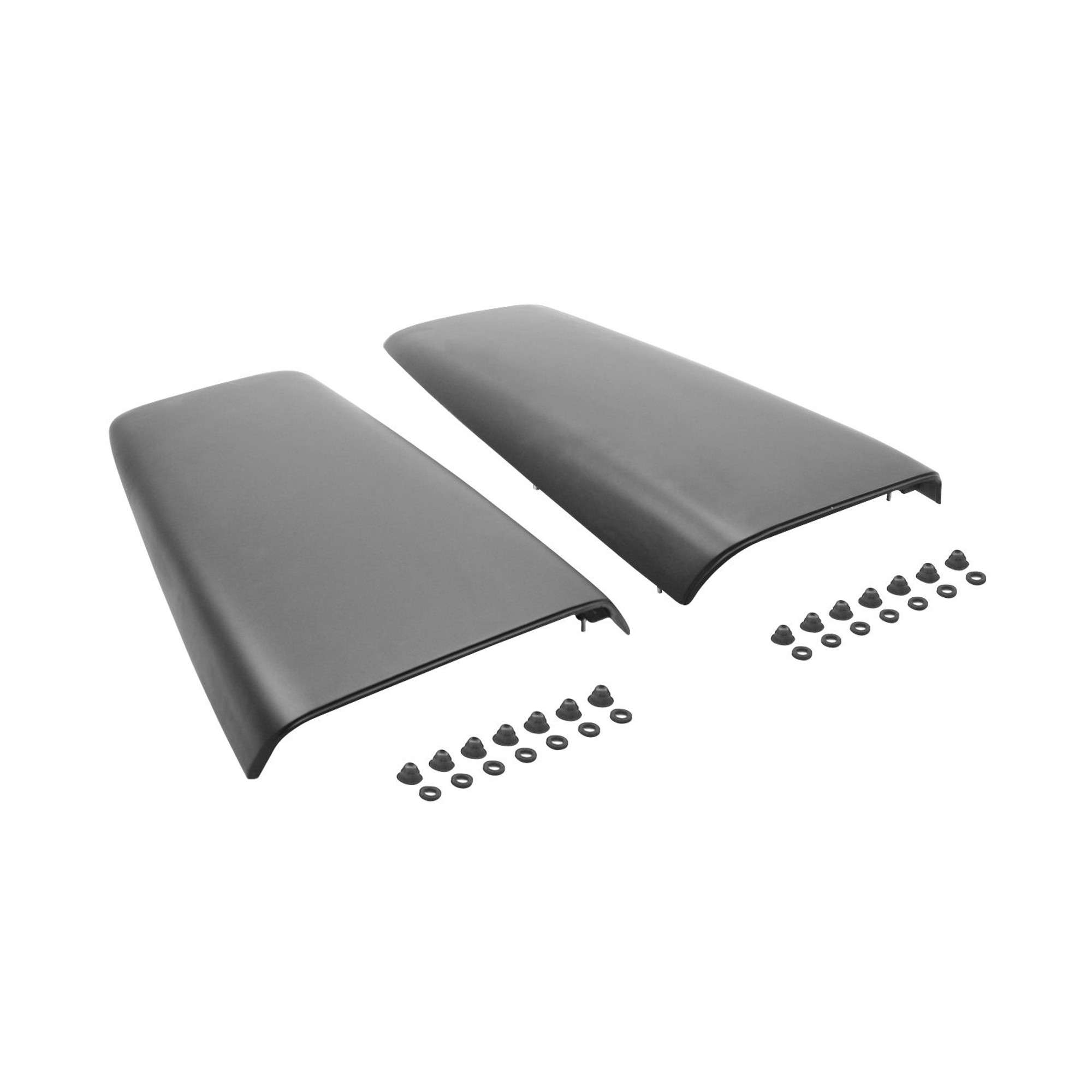 1969-1972 Mopar A & B Body Twin Hood Scoops With Black BezelsĀ