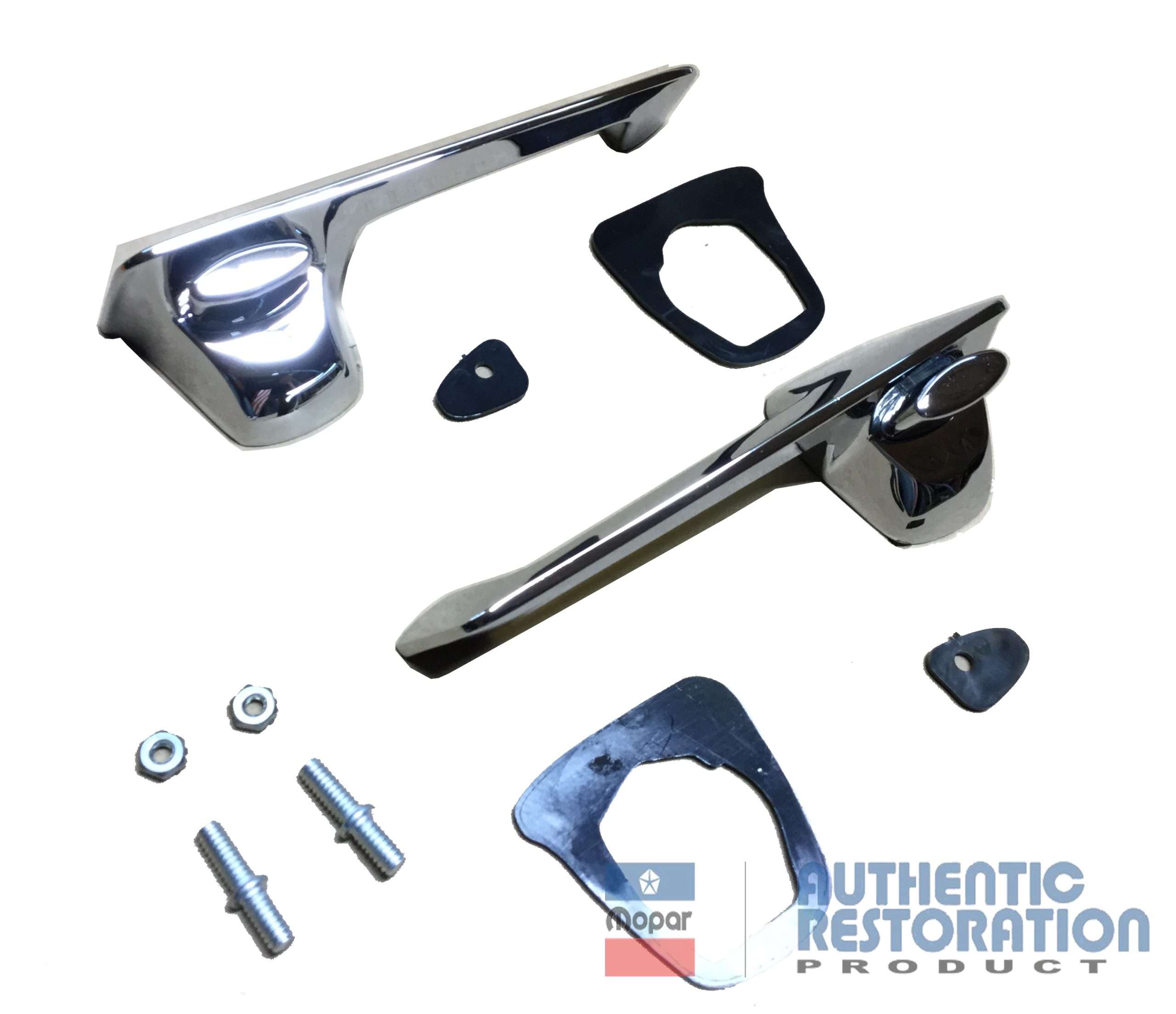 1963-1966 Mopar A Body Chrome Outer Door Handles With Gaskets