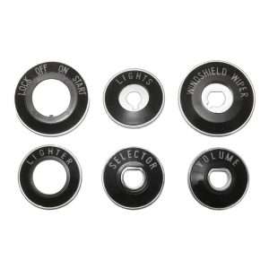1955-1956 Chevrolet Bel Air Dash Bezel Set With Chrome Backplates