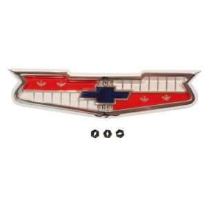 1956 Chevrolet Bel Air & Nomad "V8" Hood Emblem Assembly With Hardware