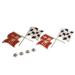 1957 Chevrolet Corvette & Car Front Fender Fuel Injection "X Flay" Emblems