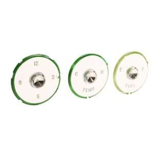 1961-1962 Chevrolet Impala, Bel Air, And Biscayne 4 Piece Instrument Lens Set With Wesclox Clock