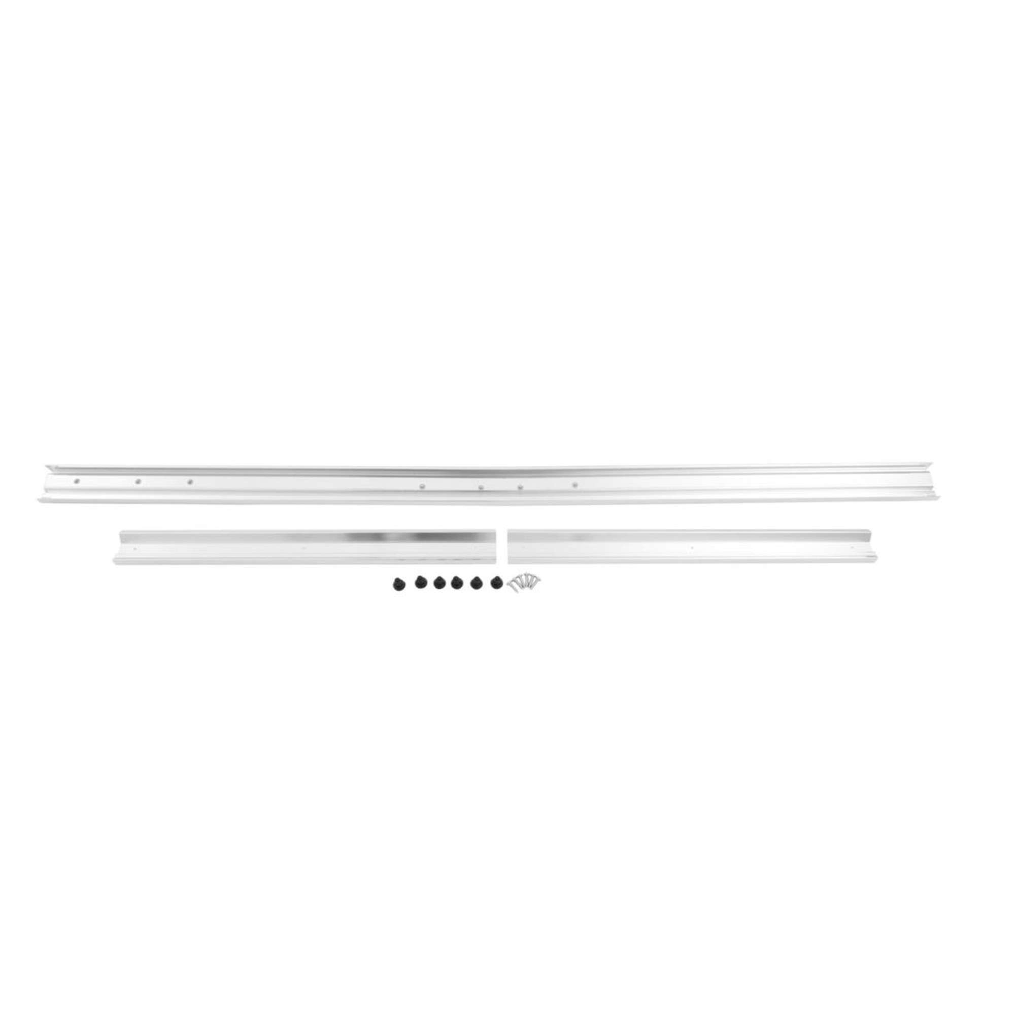 1965 Chevrolet Impala SS Black Rear Panel Molding W/ Emblems & Mounting Brackets - Image 3