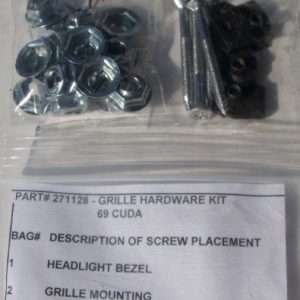 1969 Plymouth Barracuda Grille Mounting Hardware Kit 28 Piece Set