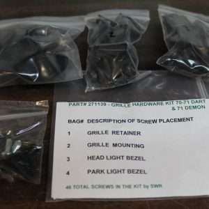 1970-1971 Dodge Dart Grille Mounting Hardware Kit 46 Piece Set