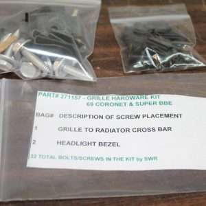 1969 Dodge Coronet And Super Bee Grille Hardware Kit 32 Piece Set