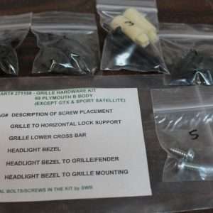 1969 Plymouth Roadrunner, Belvedere, And Satellite Grille Mounting Hardware Kit 38 Piece Set