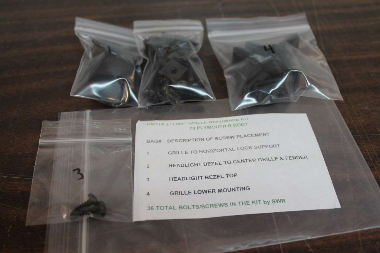 1970 Plymouth Belvedere And Satellite Grille Hardware Kit 36 Piece Set