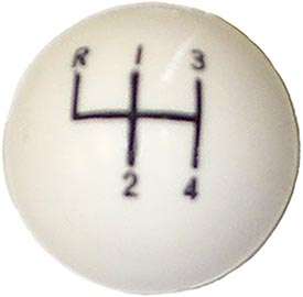 1958-1963 Chevrolet Impala Shifter Ball White With Black Pattern