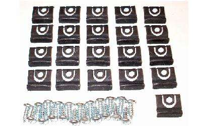 1965 Ford Mustang Fastback Rear Window Molding Clip Kit 42 Pieces
