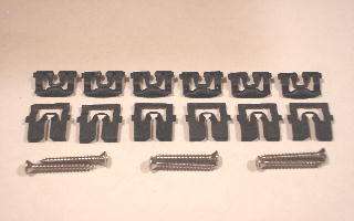 1967-1968 Ford Mustang Coupe Rear Window Molding Clip Kit 18 Pieces