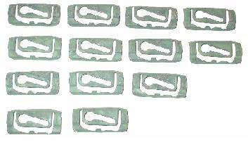 1968-1972 Chevrolet Nova Windshield Molding Clip Kit 13 Pieces