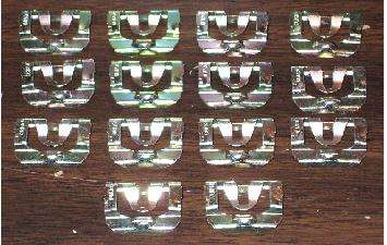 1973-1976 Chevrolet Nova Windshield Molding Clip Kit 14 Pieces
