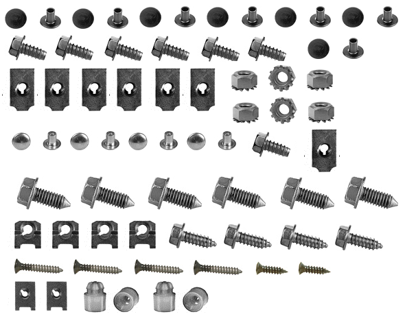 1967 Chevrolet Camaro Grille Hardware Kit 68 Piece