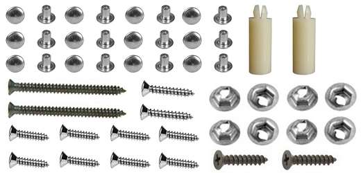 1965 Chevrolet Impala Grille Hardware Kit 48 Piece