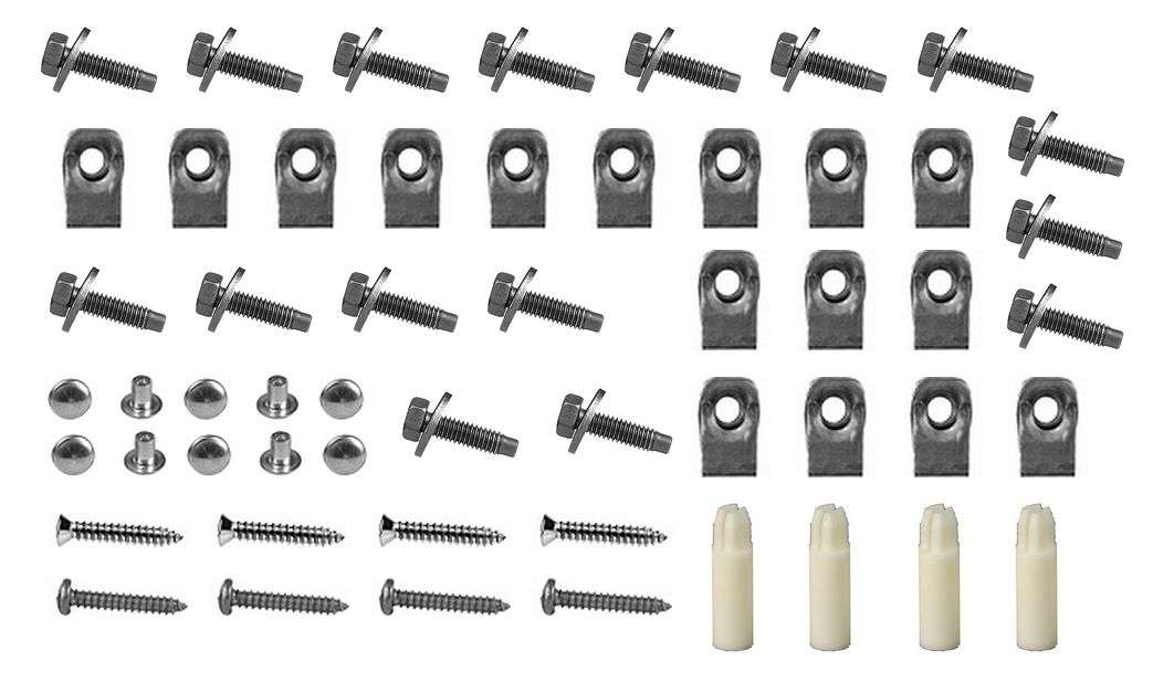 1968-1969 Ford Pickup Truck Grille Hardware Kit 54 Piece