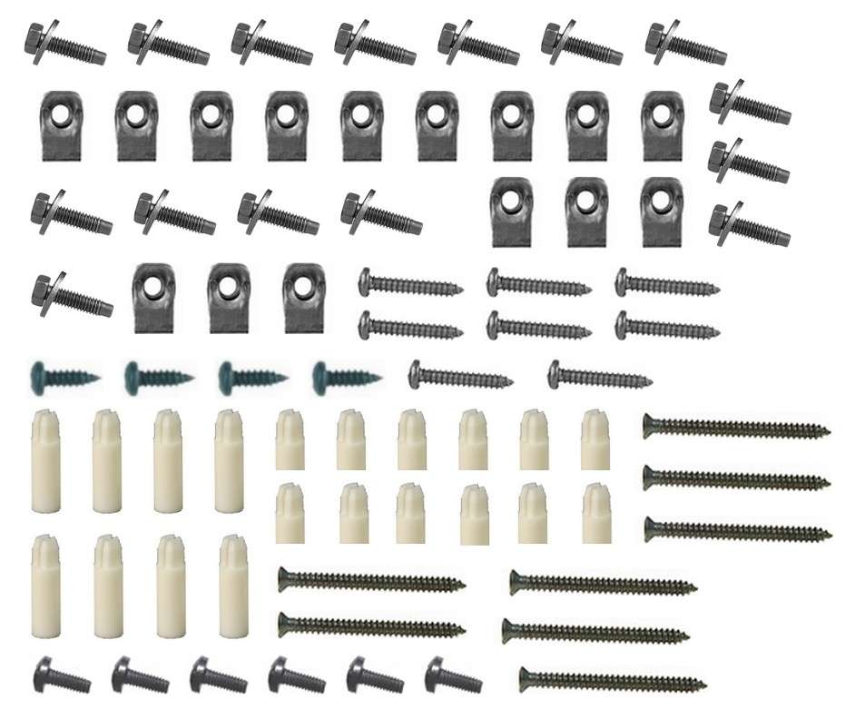 1971-1972 Ford Pickup Truck Grille Hardware Kit 72 Piece