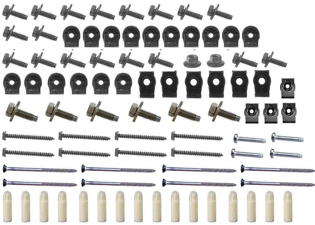 1976-1977 Ford Pickup Truck Grille Hardware Kit 88 Piece