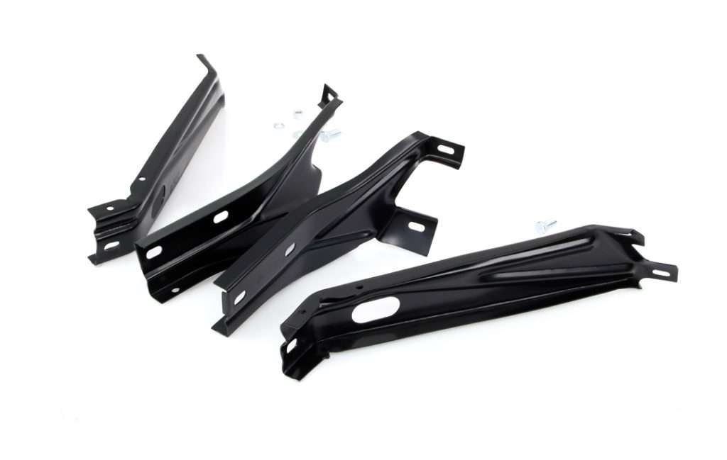 1968-1969 Plymouth Roadrunner And GTX Front Bumper Bracket Set With Hardware