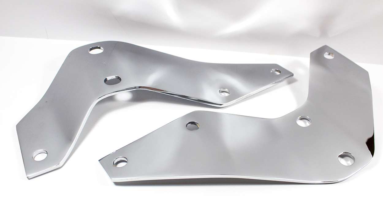 1953-1956 Ford F100 F250 Pickup Truck Chrome Front Bumper Bracket Set - Image 2
