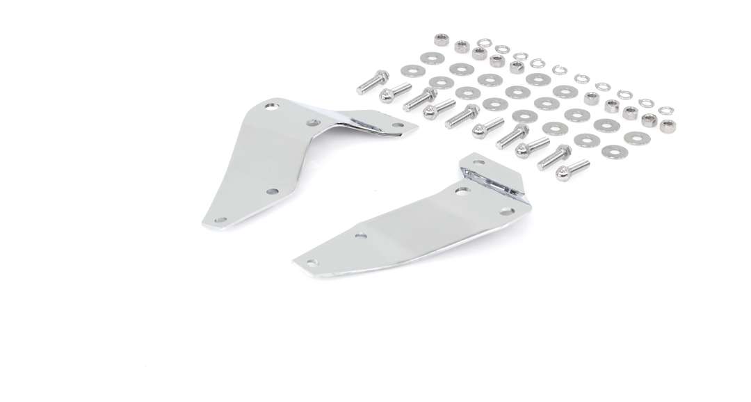 1953-1956 Ford F100 F250 Pickup Truck Chrome Front Bumper Bracket Set - Image 3