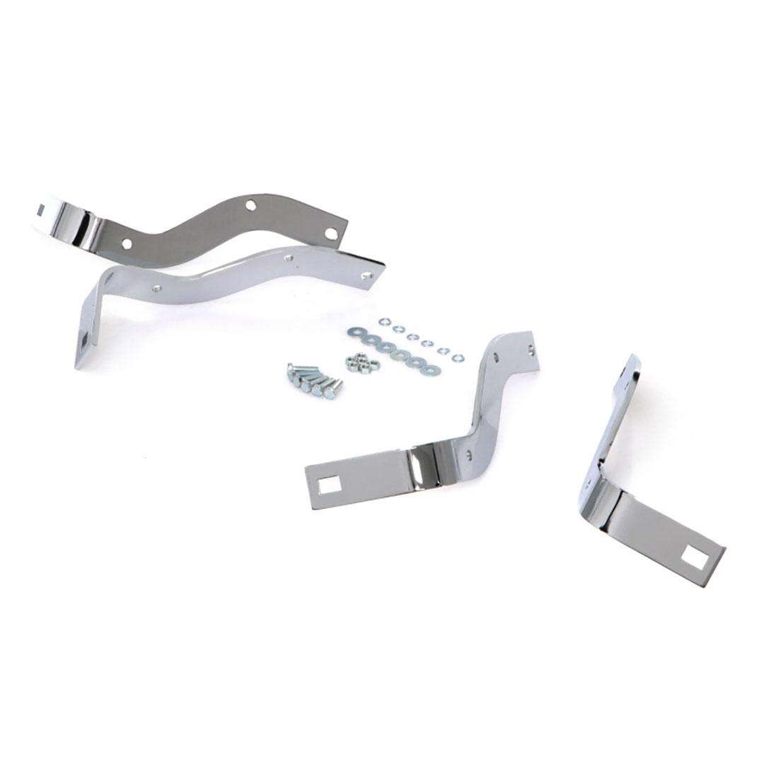 1953-1972 Ford F100 F250 Flareside Truck Chrome Rear Bumper Bracket Set - Image 3