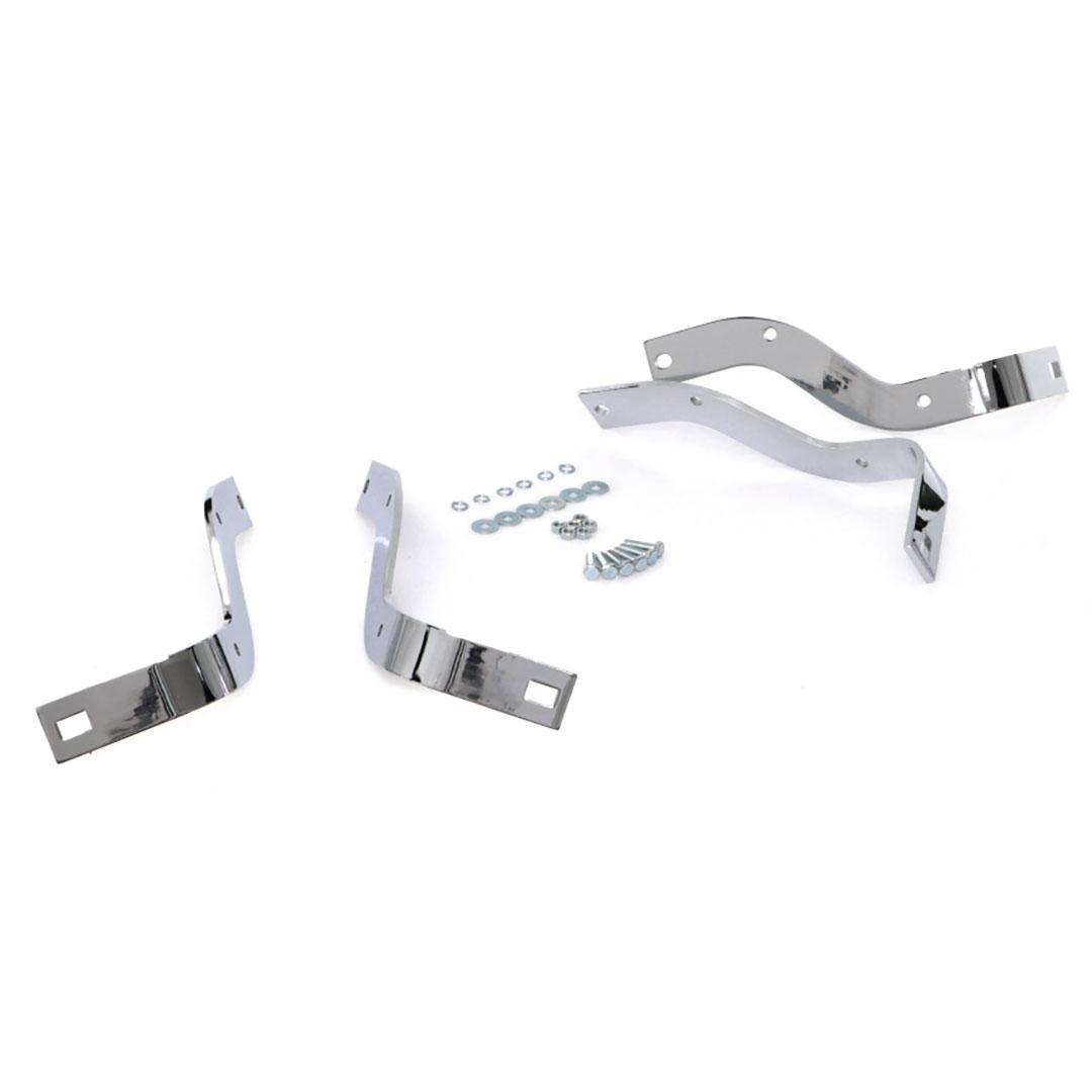 1953-1972 Ford F100 And F250 Flareside Truck Chrome Rear Bumper Bracket Set Includes Hardware