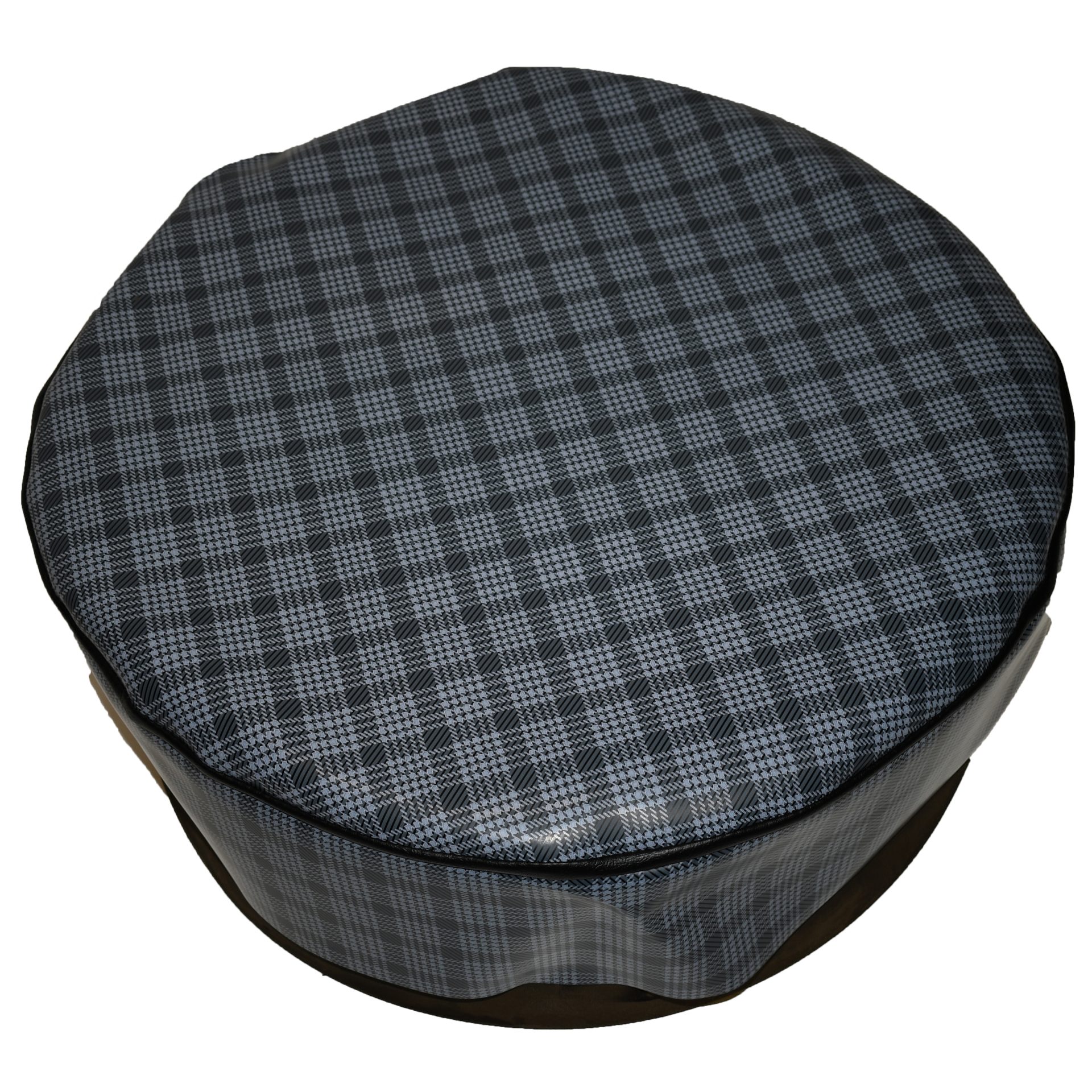 1960-1976 Mopar Rubber Spare Tire Cover With Fiberboard Gray Plaid