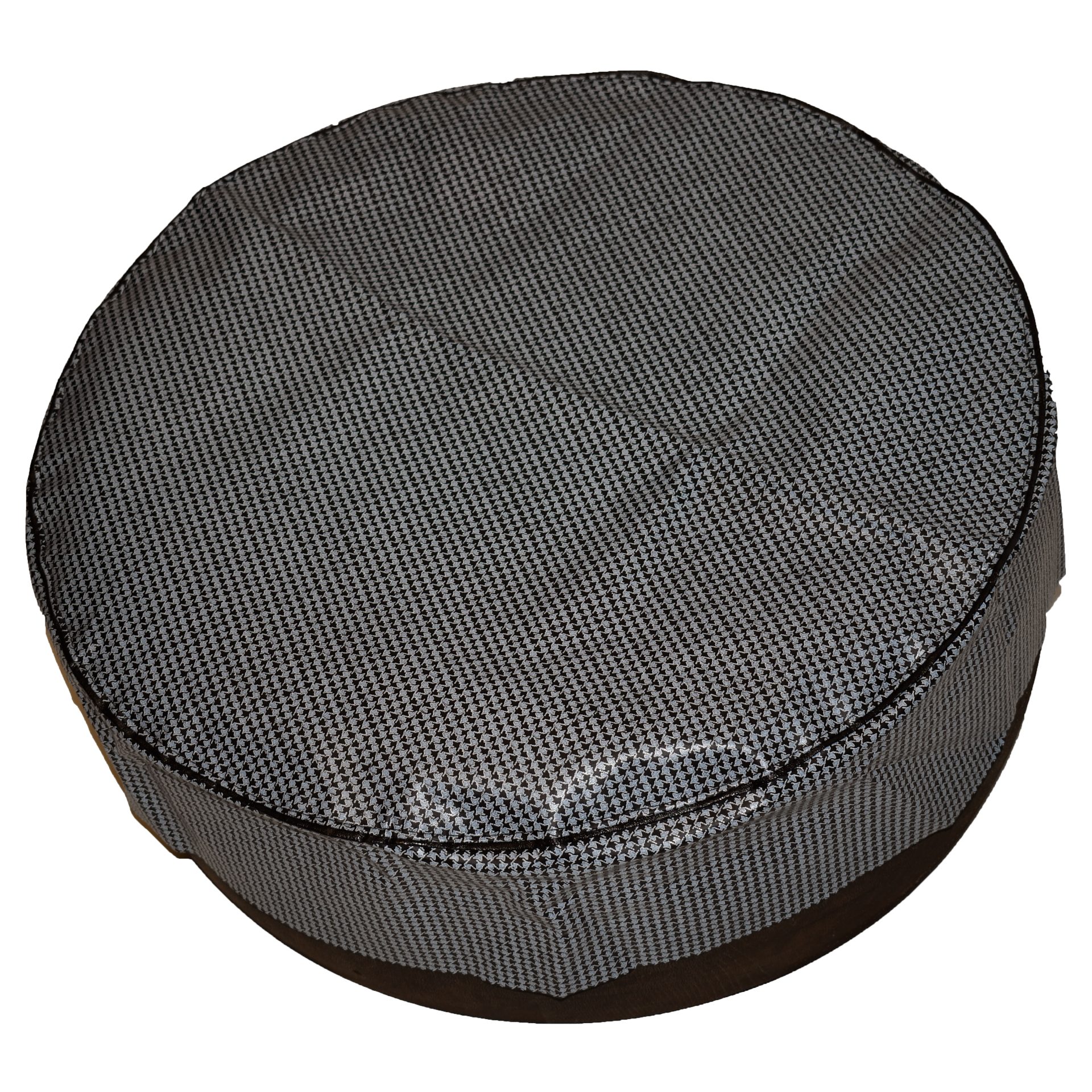 1962-1979 GM Rubber Spare Tire Cover With Fiberboard Gray Houndstooth Pattern