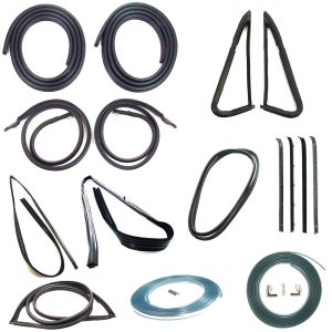 1985-1991 Chevrolet C/K And R/V Pickup Truck With Chrome Trim And 1 Piece Vent Window Seal Complete Weatherstrip Kit