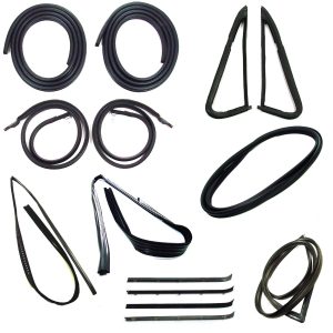 1985-1991 Chevrolet C/K And R/V Pickup Truck With Black Trim And 1 Piece Vent Window Seal Complete Weatherstrip Kit